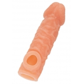 Телесная закрытая насадка с шершавой головкой Cock Sleeve Size M - 15,6 см. - KOKOS - в Сыктывкаре купить с доставкой