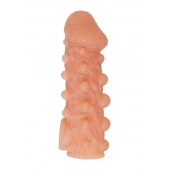 Телесная закрытая насадка с шариками Cock Sleeve Size S - 13,8 см. - KOKOS - в Сыктывкаре купить с доставкой
