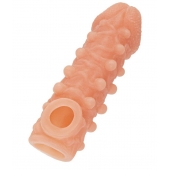 Телесная закрытая насадка с шариками Cock Sleeve Size S - 13,8 см. - KOKOS - в Сыктывкаре купить с доставкой