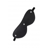 Черная кожаная маска Anonymo с мягким подкладом - ToyFa - купить с доставкой в Сыктывкаре