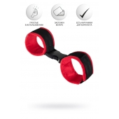 Красно-черные велюровые оковы Anonymo - ToyFa - купить с доставкой в Сыктывкаре