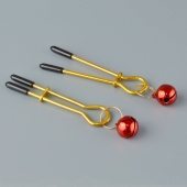Золотистые зажимы с колокольчиками Gold - Sitabella - купить с доставкой в Сыктывкаре