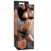 Мастурбатор-вагина цвета карамели Julieta с вибрацией - Blush Novelties - в Сыктывкаре купить с доставкой