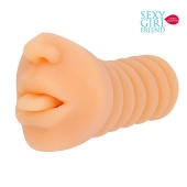 Телесный мастурбатор-ротик с высунутым язычком - Bior toys - в Сыктывкаре купить с доставкой