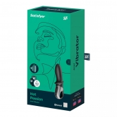 Черный анальный вибратор Hot Passion с функцией нагрева - Satisfyer - в Сыктывкаре купить с доставкой