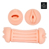 Двусторонний мастурбатор - ротик и вагина - Bior toys - в Сыктывкаре купить с доставкой