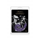 Зажимы для сосков с фиолетовой цепочкой Sweet Caress Nipple Chain - Sweet Caress - купить с доставкой в Сыктывкаре