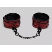 Красно-черные оковы Reversible Faux Leather Ankle Cuffs - Fifty Shades of Grey - купить с доставкой в Сыктывкаре