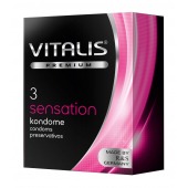 Презервативы с пупырышками и кольцами VITALIS PREMIUM sensation - 3 шт. - Vitalis - купить с доставкой в Сыктывкаре