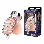 Серебристая клетка для члена Urethral Play Cage - BlueLine - купить с доставкой в Сыктывкаре