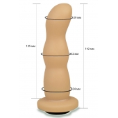 Телесная рельефная насадка Harness - 14,2 см. - LOVETOY (А-Полимер) - купить с доставкой в Сыктывкаре