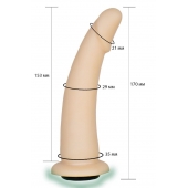 Телесная гладкая насадка-фаллоимитатор Harness - 17 см. - LOVETOY (А-Полимер) - купить с доставкой в Сыктывкаре