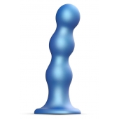Голубая насадка Strap-On-Me Dildo Plug Balls size L - Strap-on-me - купить с доставкой в Сыктывкаре