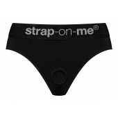 Черные трусики для насадок Heroine Lingerie Harness - size L - Strap-on-me - купить с доставкой в Сыктывкаре