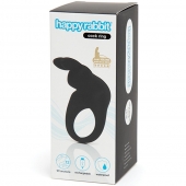 Черное эрекционное виброкольцо Happy Rabbit Rechargeable Rabbit Cock Ring - Happy Rabbit - в Сыктывкаре купить с доставкой