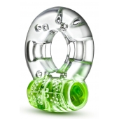 Зеленое эрекционное виброкольцо Arouser Vibrating C-Ring - Blush Novelties - в Сыктывкаре купить с доставкой