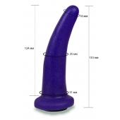 Фиолетовая гладкая изогнутая насадка-плаг - 13,3 см. - LOVETOY (А-Полимер) - купить с доставкой в Сыктывкаре