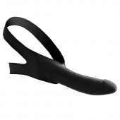 Черный кляп-страпон Masters Mini Face Fuck Strap-On - 14 см. - XR Brands - купить с доставкой в Сыктывкаре