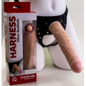 Насадка-фаллос в комплекте с трусиками Harness - 21,6 см. - LOVETOY (А-Полимер) - купить с доставкой в Сыктывкаре