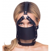 Черный намордник с кляпом-шаром Head Harness With A Gag - Orion - купить с доставкой в Сыктывкаре