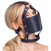 Черный намордник с кляпом-шаром Head Harness With A Gag - Orion - купить с доставкой в Сыктывкаре