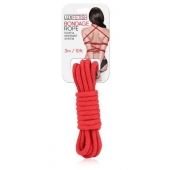Красная хлопковая веревка для связывания - 3 м. - Lux Fetish - купить с доставкой в Сыктывкаре