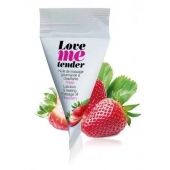 Съедобное согревающее массажное масло Love Me Tender Strawberry с ароматом клубники - 10 мл. - Love to Love - купить с доставкой в Сыктывкаре