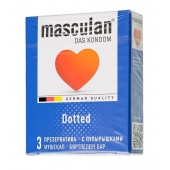 Презервативы с пупырышками Masculan Dotted - 3 шт. - Masculan - купить с доставкой в Сыктывкаре