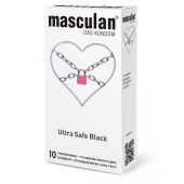 Ультрапрочные презервативы Masculan Ultra Safe Black - 10 шт. - Masculan - купить с доставкой в Сыктывкаре