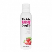 Массажная хрустящая пенка Tickle My Body Strawberry с ароматом клубники - 150 мл. - Love to Love - купить с доставкой в Сыктывкаре