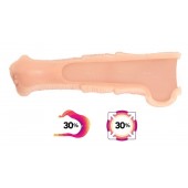 Телесная фантазийная насадка на член Cock Sleeve Size L - KOKOS - в Сыктывкаре купить с доставкой