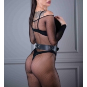 Черный кожаный пояс Sex Game - БДСМ Арсенал - купить с доставкой в Сыктывкаре
