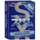 Розовые презервативы Sagami Xtreme FEEL FIT 3D - 3 шт. - Sagami - купить с доставкой в Сыктывкаре