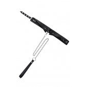 Черный кожаный ошейник-воротник с поводком - Pecado - купить с доставкой в Сыктывкаре