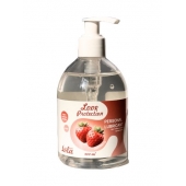 Лубрикант на водной снове Love Protection Strawberry с ароматом клубники - 300 мл. - Lola Games - купить с доставкой в Сыктывкаре