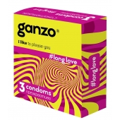 Презервативы с анестетиком для продления удовольствия Ganzo Long Love - 3 шт. - Ganzo - купить с доставкой в Сыктывкаре