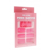 Набор из 7 розовых насадок на пенис ONE-A-DAY PENIS SLEEVES PINK - Seven Creations - в Сыктывкаре купить с доставкой