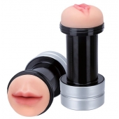 Двусторонний мастурбатор REALSTUFF 2 IN 1 HUMMER MOUTH   VAGINA - ротик и вагина - Dream Toys - в Сыктывкаре купить с доставкой