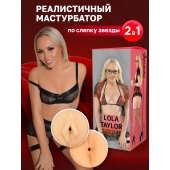Двусторонний мастурбатор Lola Taylor - 22 см. - ФлешНаш - в Сыктывкаре купить с доставкой