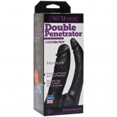 Черная насадка-фаллоимитатор для двойной стимуляции Double Penetrator - 16 см. - Doc Johnson - купить с доставкой в Сыктывкаре