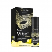 Съедобный жидкий вибратор Dual Vibe! со вкусом лимонного джина с тоником - 15 мл. - ORGIE - купить с доставкой в Сыктывкаре