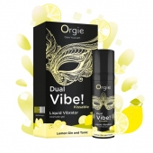 Съедобный жидкий вибратор Dual Vibe! со вкусом лимонного джина с тоником - 15 мл. - ORGIE - купить с доставкой в Сыктывкаре