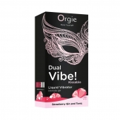 Съедобный жидкий вибратор Dual Vibe! со вкусом клубничного джина с тоником - 15 мл. - ORGIE - купить с доставкой в Сыктывкаре