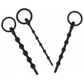 Набор из 3 черных силиконовых уретральных стимуляторов Training Set - Orion - купить с доставкой в Сыктывкаре