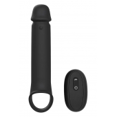 Черная насадка-удлинитель с вибрацией Vibrating Extender With Remote - Dream Toys - в Сыктывкаре купить с доставкой