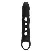 Черная насадка-удлинитель Vibrating Extender With Remote с вибрацией - Dream Toys - в Сыктывкаре купить с доставкой
