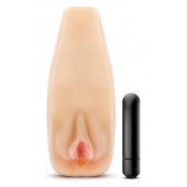 Мастурбатор-вагина с вибрацией Soft   Wet Natasha Realistic Beige Masturbator - Blush Novelties - в Сыктывкаре купить с доставкой