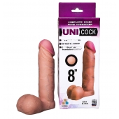 Фаллическая насадка для страпона UNICOCK 8  - 20 см. - LOVETOY (А-Полимер) - купить с доставкой в Сыктывкаре