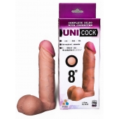 Фаллическая насадка для страпона UNICOCK 8  - 20 см. - LOVETOY (А-Полимер) - купить с доставкой в Сыктывкаре