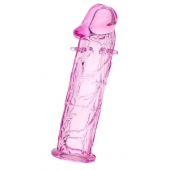 Розовая насадка фаллической формы - 12,5 см. - A-toys - в Сыктывкаре купить с доставкой